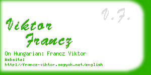 viktor francz business card